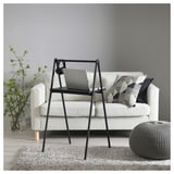 BJÖRKÅSEN Folding table, black, 59x35 cm