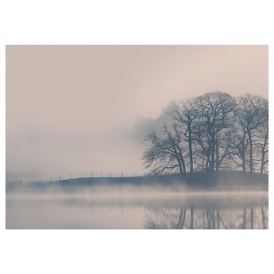 BJÖRKSTA Picture, Misty landscape, 140x100 cm