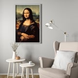 BJÖRKSTA Picture with frame, Mona Lisa/aluminium-colour, 78x118 cm