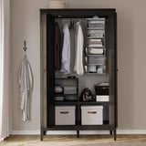 BLÄDDRARE Hanging storage with 7 compartments, grey/patterned, 30x30x90 cm