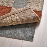BLÅLJUS Rug, flatwoven, handwoven natural/grey/brown check, 170x240 cm