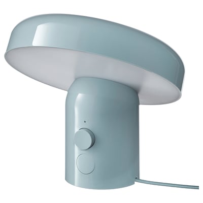 BLOMPRAKT Bluetooth speaker lamp, light blue