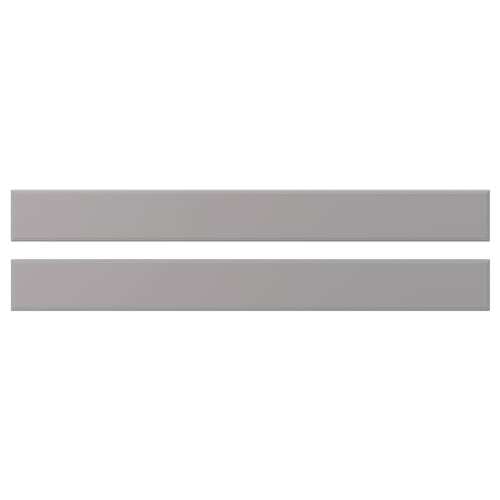 Two grey, rectangular BODBYN panels, smooth with bevelled edges, horizontally aligned.