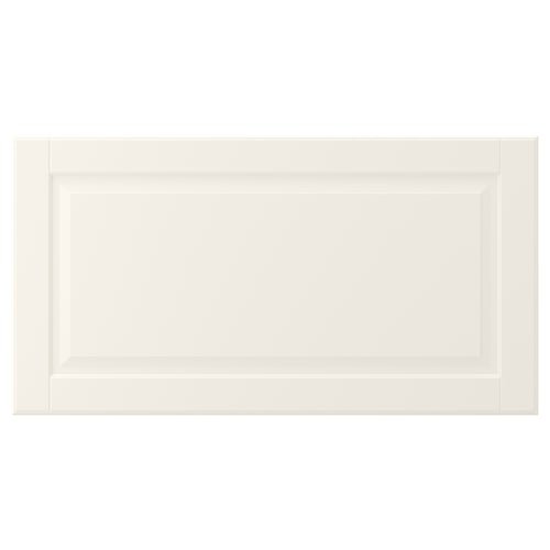 A BODBYN cabinet in off-white with a classic, bevelled panel design. The smooth, rectangular shape with clean lines offers a traditional look.