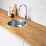 BOHOLMEN Single-bowl inset sink, stainless steel, 45 cm