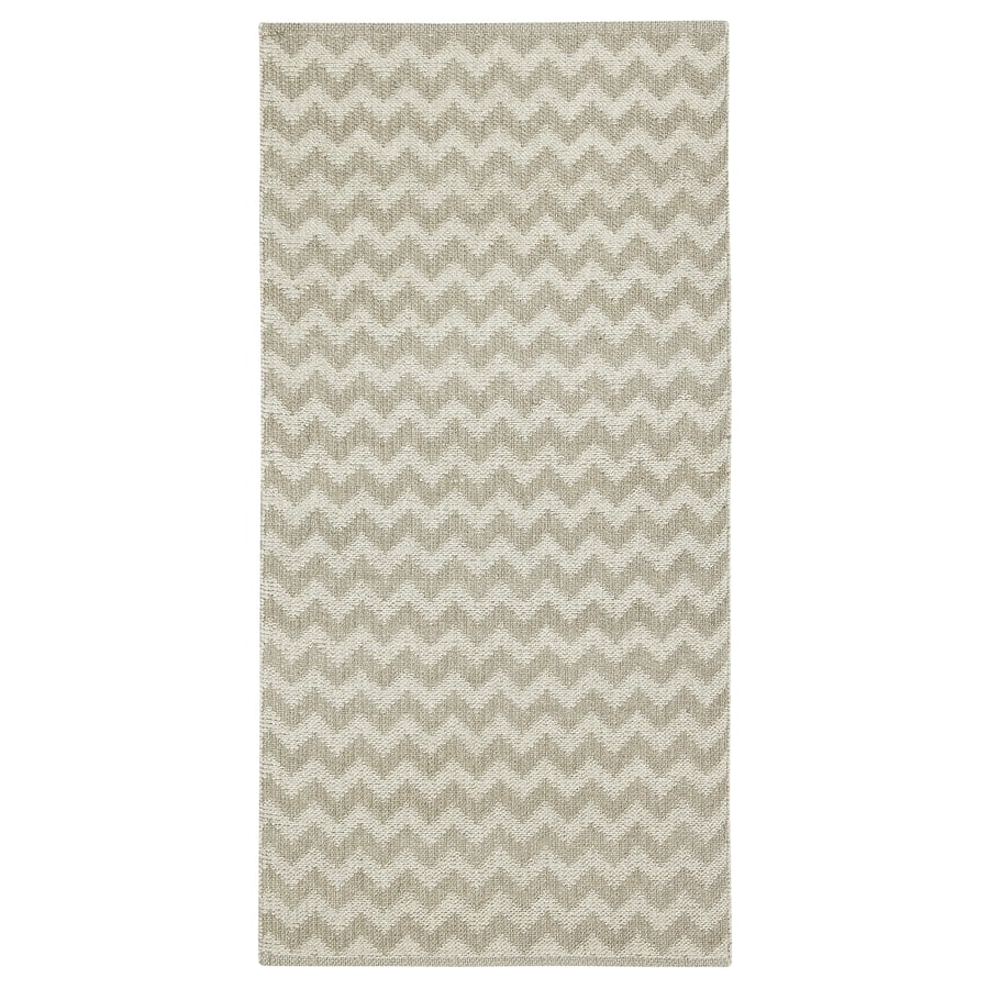 BREDEVAD Rug, flatwoven, zigzag pattern beige, 75x150 cm IKEA