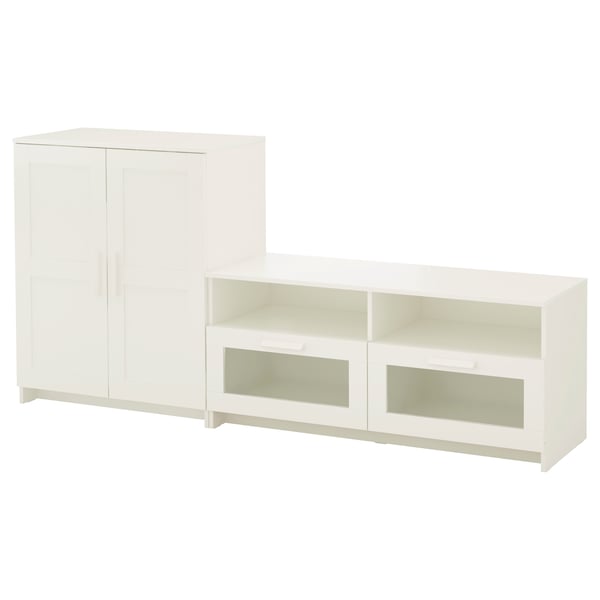 Wacht even Onderzoek Gluren BRIMNES TV storage combination, white, 200x41x95 cm - IKEA