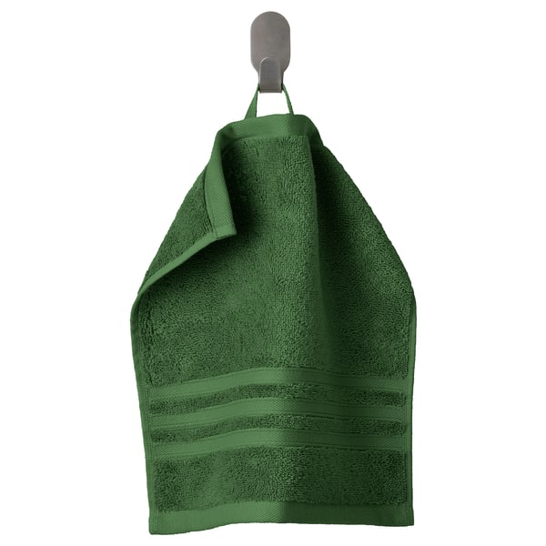 BROKGLIM Washcloth, green, 30x30 cm