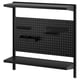 BROR wall shelf combination, with pegboard/2 shelves/black, 88x30x90 cm ...
