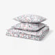 BRUDKRUSBÄR Duvet cover and 2 pillowcases, white multicolour/floral pattern, 200x200/50x60 cm