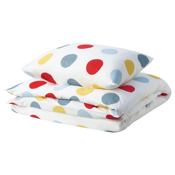 BRUKSVARA 2-piece bedlinen set, multicolour/dot pattern, 150x200 cm