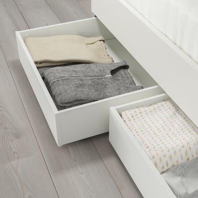 BRUKSVARA Bed storage box, white, 63x62 cm