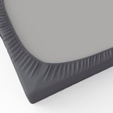 BRUKSVARA Fitted sheet, dark grey, 90x200 cm