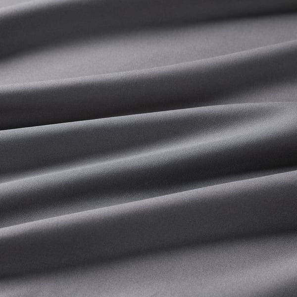 BRUKSVARA Fitted sheet, dark grey, 90x200 cm