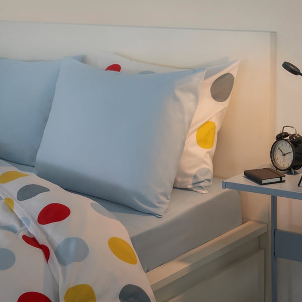 BRUKSVARA Pillowcase, blue, 50x60 cm