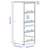 BRUKSVARA Storage unit with 4 boxes, white/light grey, 40x104 cm