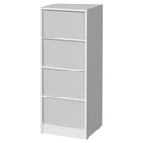 BRUKSVARA Storage unit with 4 boxes, white/light grey, 40x104 cm