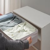 BRUKSVARA Storage unit with 4 boxes, white/light grey, 70x80 cm
