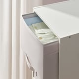 BRUKSVARA Storage unit with 4 boxes, white/light grey, 40x104 cm