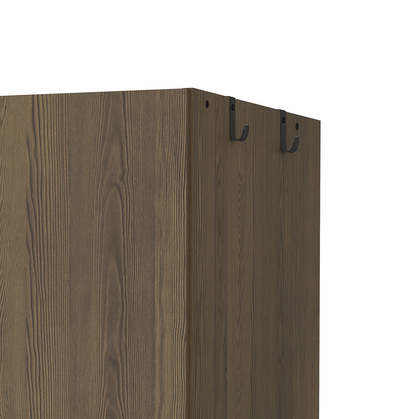 BRUKSVARA wardrobe with 2 doors and 2 drawers, brown, 79x57x201 cm