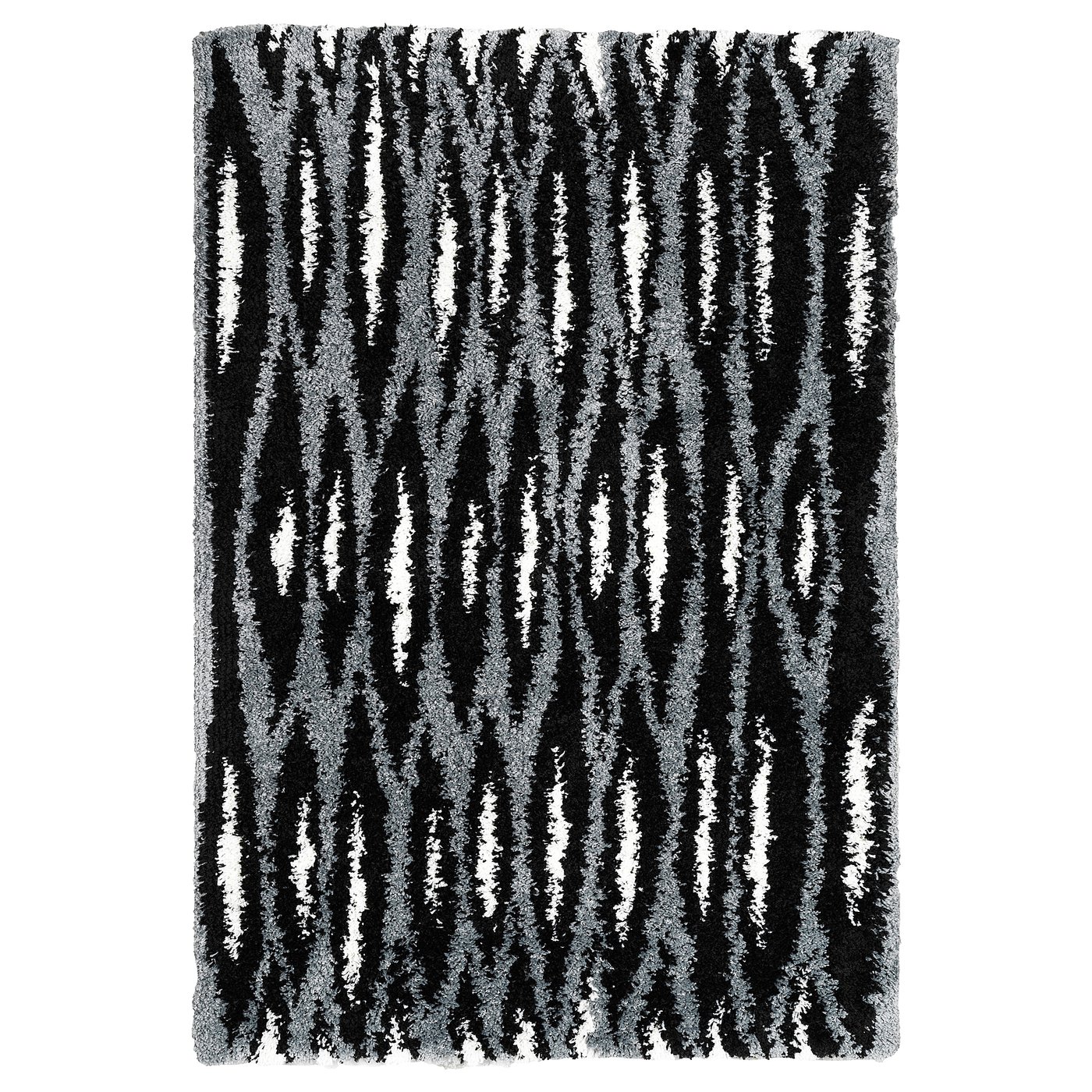 ラグ・カーペット bullerremsa ikea BULLERREMSA rug, high pile, blue white/black, 133x195 cm - IKEA
