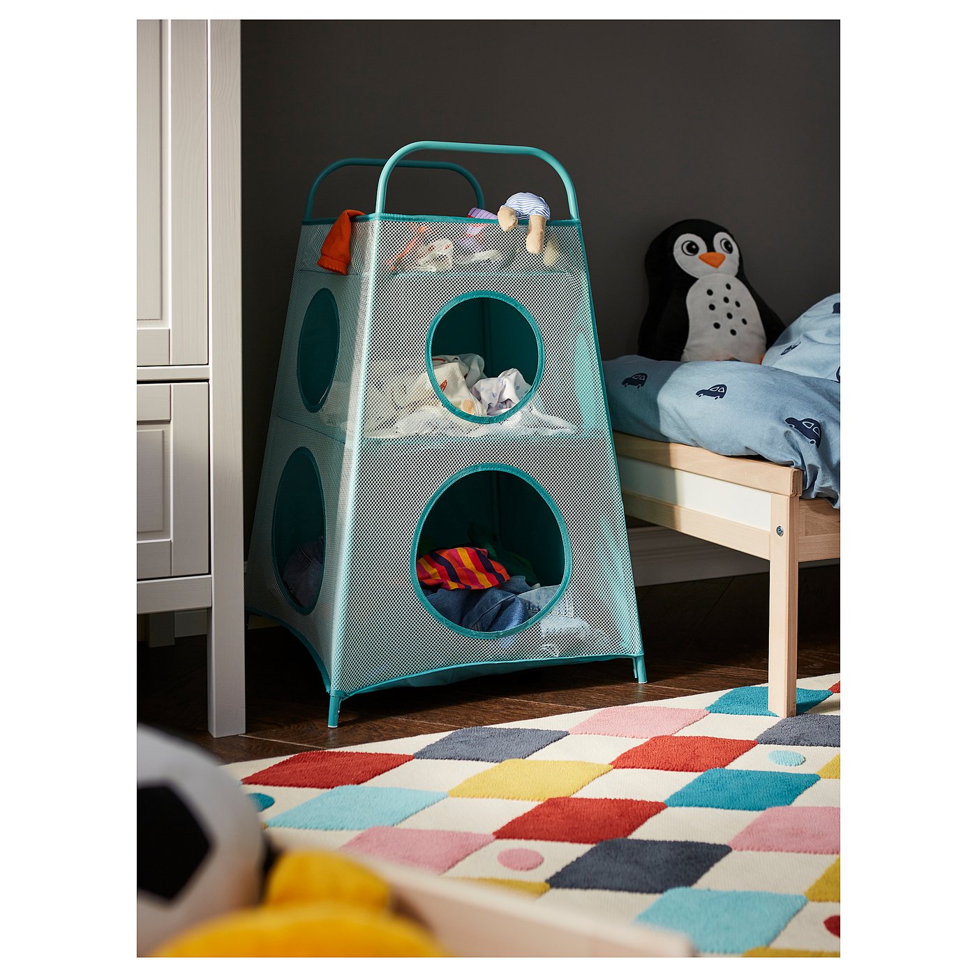 BUSENKEL rug, harlequin pattern/multicolour, 130x160 cm - IKEA