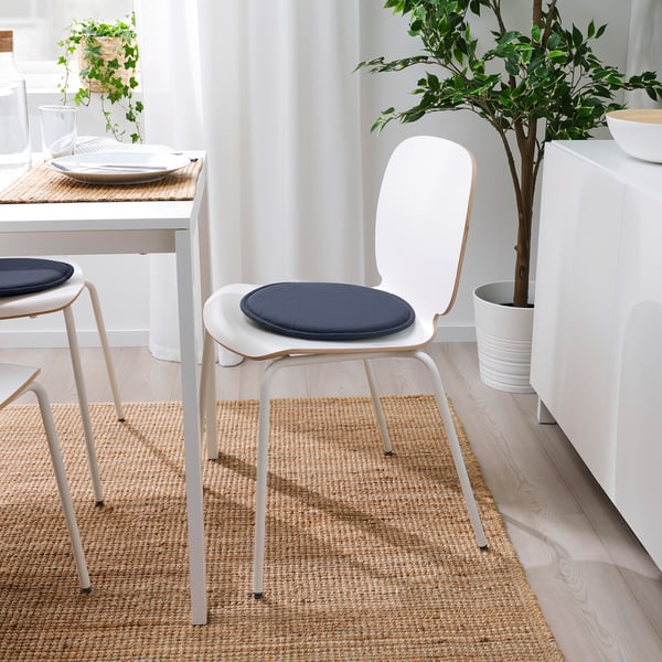 CILLA Chair pad, black-blue, 34 cm