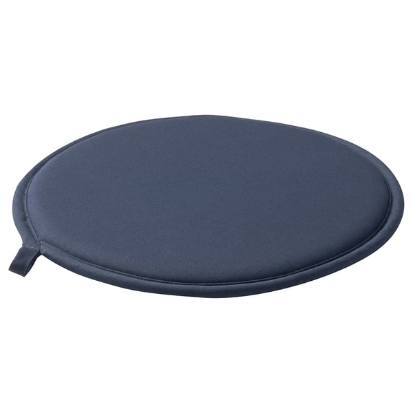 CILLA Chair pad, black-blue, 34 cm