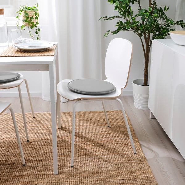 CILLA Chair pad, light grey, 34 cm