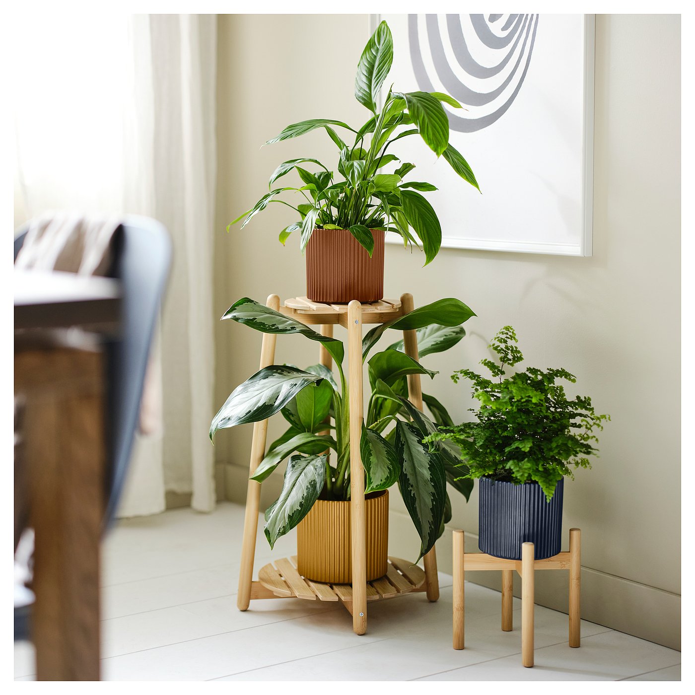 人工観葉植物 縦型スタンド 120cm【Aogu Saito】 DAKSJUS plant stand, bamboo, 60 cm - IKEA