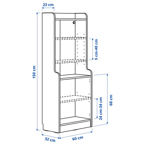 Illustration with measurements for the product: DALRIPA.