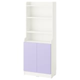 DALRIPA Children's bookcase with door, white/pale lilac, 60x34x150 cm
