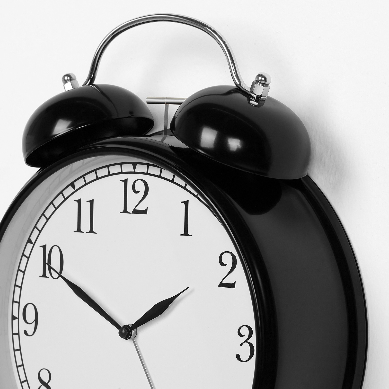 DEGADE Alarm clock, black, 21 cm IKEA