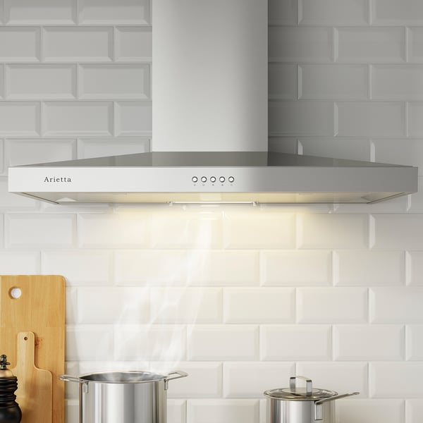 DRAGFRI Extractor hood, stainless steel, 90 cm