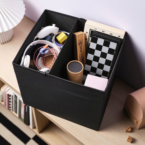 DRÖNA Divider for storage box, black, 33x33 cm