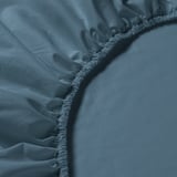 DVALA Fitted sheet, blue, 120x200 cm