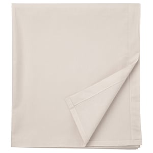 DVALA beige cotton pillowcases, square, hemmed edges.