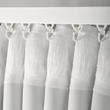 EBBASTINA Room darkening curtains, 1 pair, beige/leaf, 145x250 cm