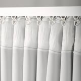 EBBASTINA Room darkening curtains, 1 pair, grey/leaf, 145x200 cm
