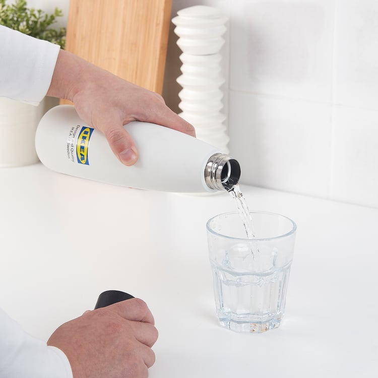 EFTERTRÄDA steel vacuum flask, white, 0.5 l IKEA