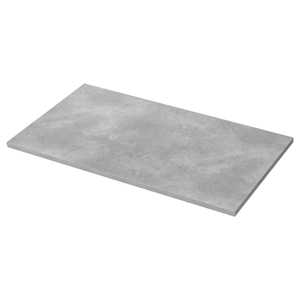 EKBACKEN Worktop, light grey concrete effect/laminate, 126x65x2.8 cm