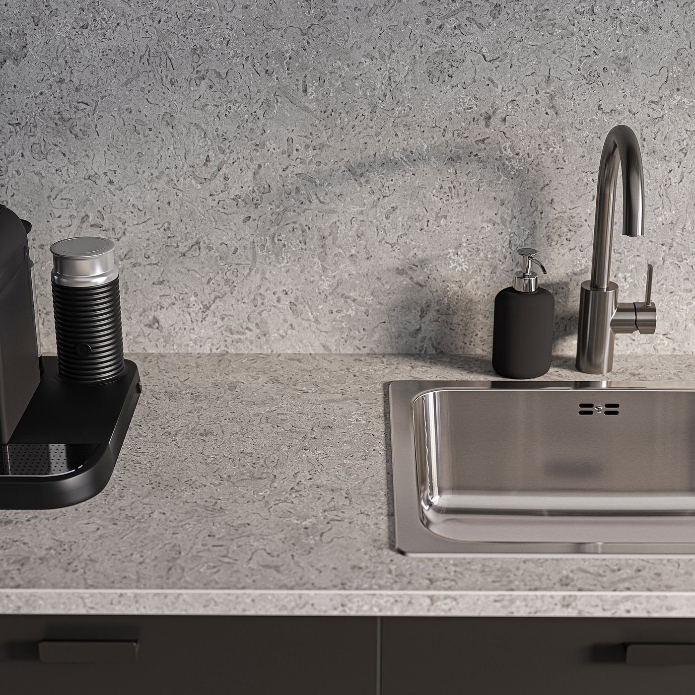 直接引取 IKEA EKBACKEN 126x65x2.8 cm EKBACKEN worktop, limestone effect/laminate, 126x65x2.8 cm