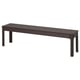 Option: EKEDALEN Bench, dark brown, 165x36 cm