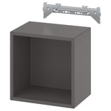 EKET Wall-mounted shelving unit, dark grey, 35x25x35 cm