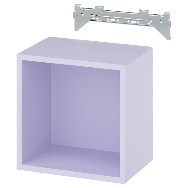 EKET Wall-mounted shelving unit, pale lilac, 35x25x35 cm