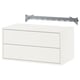 Option: EKET Wall-mounted storage combination, with 2 drawers/white, 70x35x35 cm