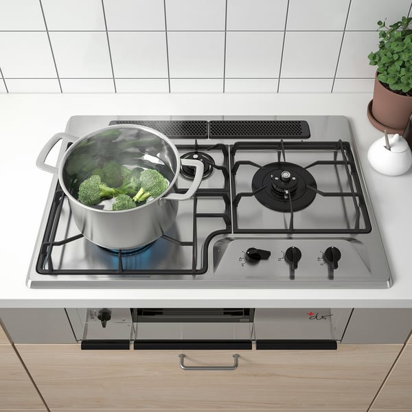 ELDIG F2 HGA3 13A Natural gas 13A hob with fish grill, stainless steel