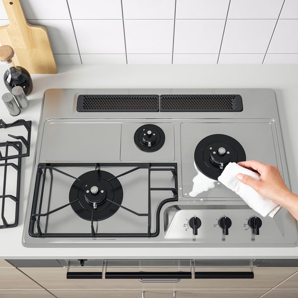 ELDIG F2 HGA3 13A Natural gas 13A hob with fish grill, stainless steel