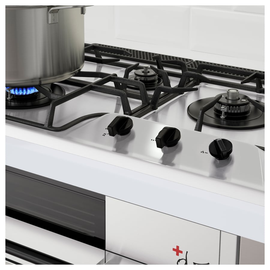 ELDIG F2 HGA3 LP LPG gas hob with fish grill, stainless steel IKEA