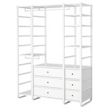 ELVARLI Wardrobe combination, white, 165x55x216 cm